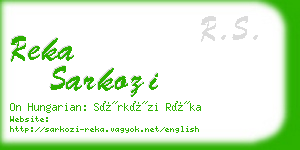 reka sarkozi business card